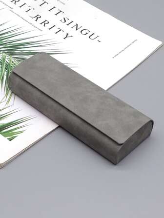 1入組時尚灰色的PU皮革太陽眼鏡收納盒