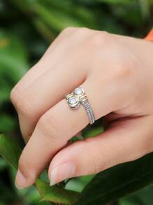 1 Stück Modischer Kubikzirkon Ring für Frauen für Hochzeit, Verlobung, Jahrestag, Party Schmuck, Valentinstag Geschenk