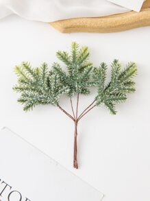 1 Bundle (6 Heads) Of Artificial Plant Hair And Maple Leaves Christmas Decoration Fake Plants Room Decor Fall Decor Fake Flowers Plants Garden Autumn Decor Centerpieces DIY Floral Wreath Material, Candy Box Accessories, Home Wedding Decoration, Bride Wrist Flower, Chest Flower, Head Flower Material, Valentine's Day Gift, New Year Decoration, Birthday Party, Cake Accessories - Green - View 3