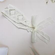 Baby Plaid Pattern Hair Band For Daily Life - Beige - View 4