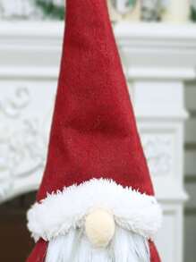 1 件圣诞小矮人设计装饰工艺品 - 酒紅色 - 查看 2