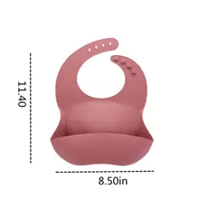 6 piezas de silicona alimentación del bebé Set con succión Tazas , adecuado para infantes - Rosa - Ver 2