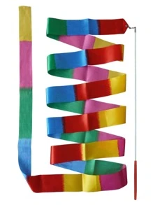 Ruy băng phòng tập đầy màu sắc 4M Khiêu vũ Ruy băng nghệ thuật nhịp điệu - Nhiều màu - Xem 8