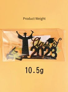 1pc 博士帽烘焙蛋糕插件学生毕业典礼派对卡片甜品桌装饰卡片