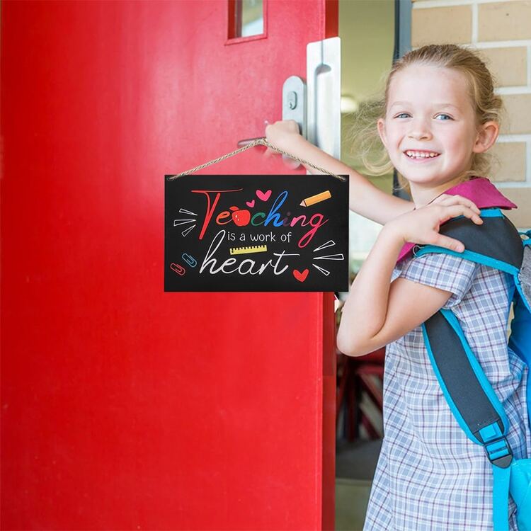 1pc Back To School Wooden Decorative Plaque For Classroom Wall Decor - Multicolor - View 4