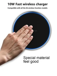 Bộ sạc không dây 10W có đèn thở - màu đen - Xem 7