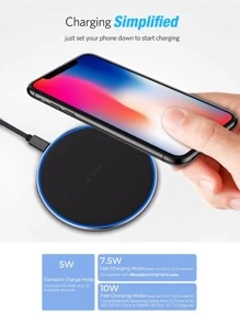 Bộ sạc không dây 10W có đèn thở - màu đen - Xem 5