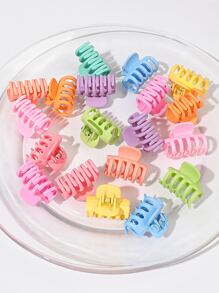 20 cái Dễ thương Màu Cầu Vồng Mờ Móng vuốt tóc Clip Đối với Nhỏ bé Số lượng Của Tóc - Nhiều màu - Xem 3