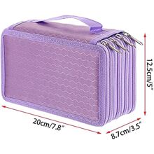 1个铅笔盒 4层 72孔 紫色 适合收纳铅笔 适合美术生 铅笔盒 学生返校文具礼物 - 淡紫色 - 查看 9