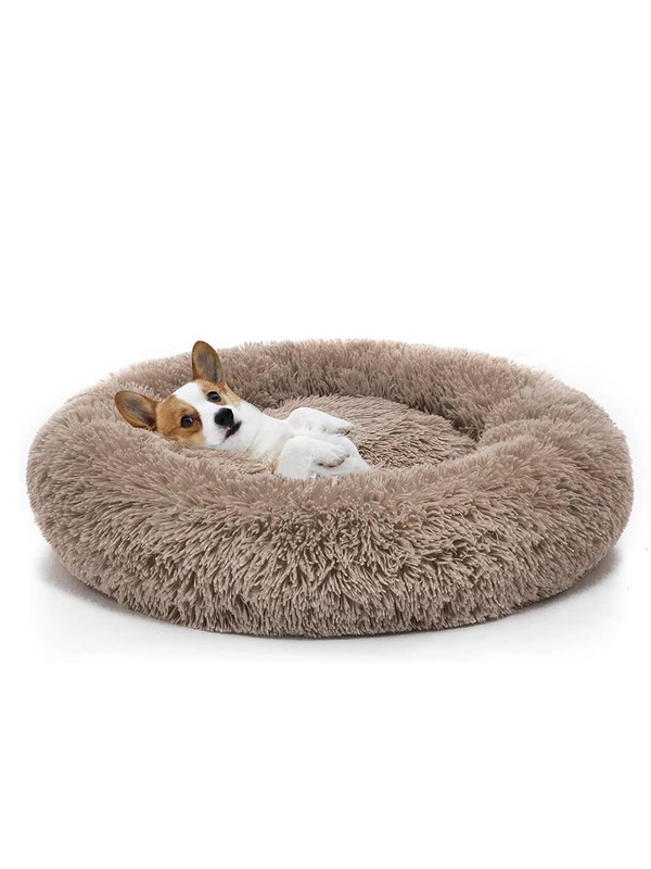Plush large Dog Bed Calming Donut Cuddler Puppy Dog Beds Large Dogs