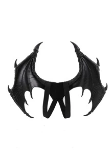 1pc Cosplay Dragon Wings 3d Stereo Effect Wings Suitable For Party Dress Up Props,Halloween - Black - View 3