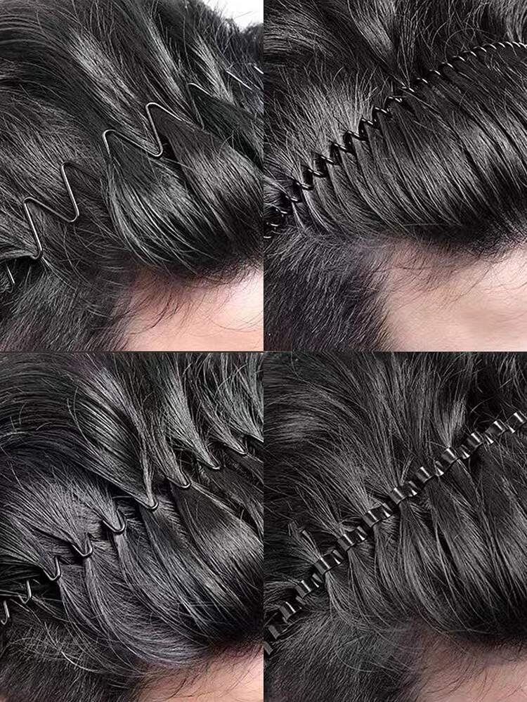 5pcs Black Mixed Style Hairband Set Simple Headbands For Taming Baby Hair, Non-slip And Comfortable For Women And Men, Great For Washing Face Or Makeup, Also Hiding Flyaway Hair
