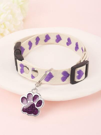 Colgante con forma de corazón delicado para mascotas, con accesorios para gatos y perros, adecuado para que los gatos y perros pequeños lo usen tanto en interiores como en exteriores durante todo el año
