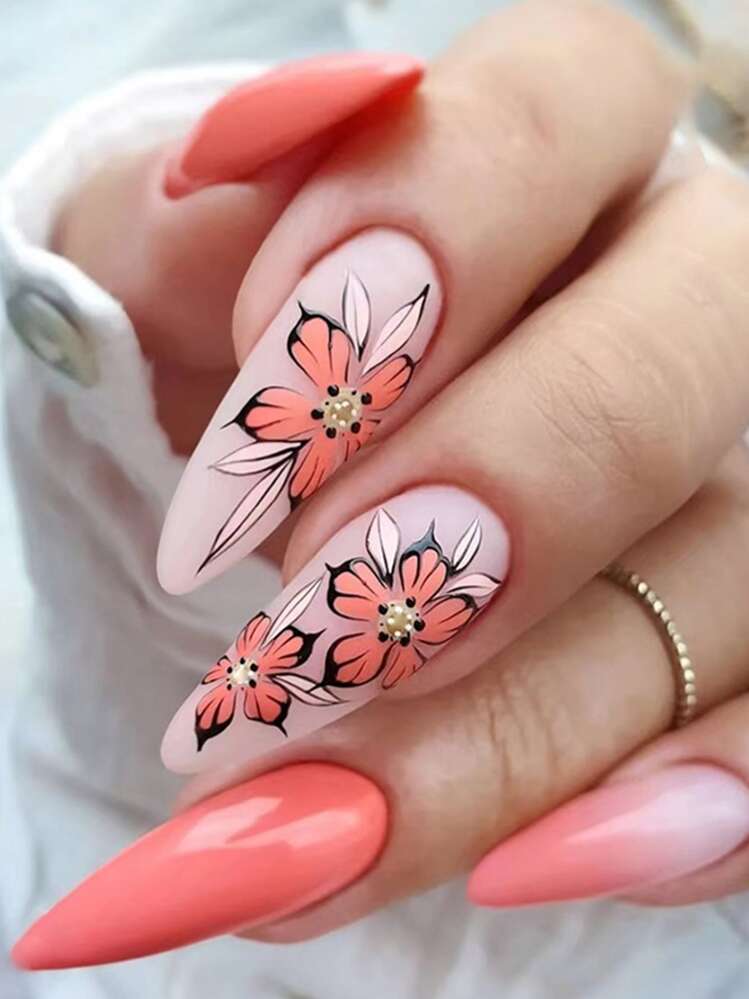 FALSE NAIL PROFESSIONAL ネイルチップ SHEIN ピンク 24ピース