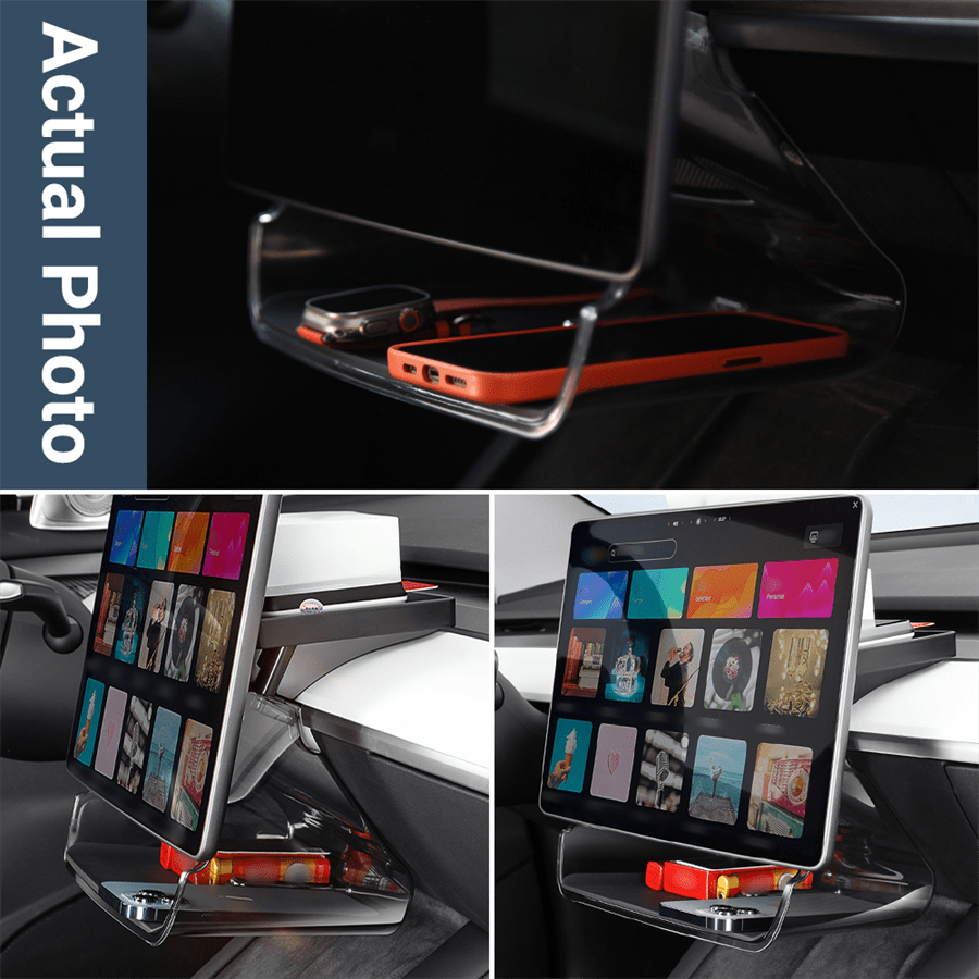 Tesla Model 3/Y Center Console Organizer Tray Under Screen Storage Box Behind Screen