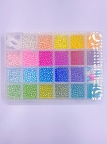 1盒时尚24格仿珍珠DIY材料