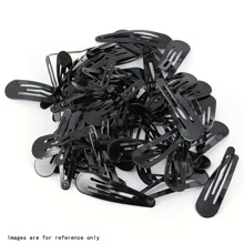 10入組黑色水滴造型髮夾,防滑基本款髮爪,夾,BB夾,豌豆夾,合適的適用於固定頭髮,製作髮型和頭飾 - 黑色 - 查看 5