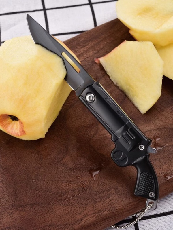 1pc Outdoor Folding Knife, Fruit Knife, Camping Knife, Stainless Steel