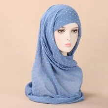 1 Bộ khăn quàng cổ màu trơn dành cho nữ Khăn quàng cổ thông thường hàng ngày - Màu xanh ngọc - Xem 3