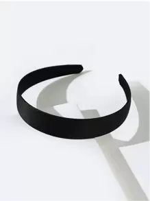 1pc Wide Cut Cloth Headband Tiaras,Hairband,Hair Hoop Headbands, Black ,Makeup Headband Hair Accessories Head Accessories - Black - View 2