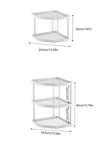 1pc Pot Organizer Rack Kitchen Storage Shelf Cookware Stand Corner Layered Pan Rack - Black - View 9