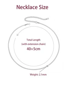 2pcs/Set Snake Bone Necklace & Bracelet For Women 925 Sterling Silver Simple Blade Chain Fine Jewelry Set For Daily Life Decor