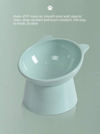 升高貓碗適用於領保護,單碗,北歐風格塑膠傾斜嘴唇貓碗/狗碗