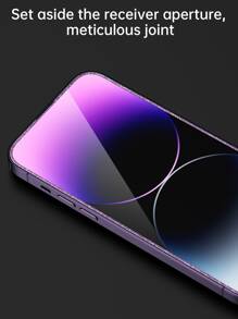 2 Miếng Long lanh Kính cường lực Chống rơi Phim bảo vệ điện thoại Tương thích với iPhone - Màu tím - Xem 5