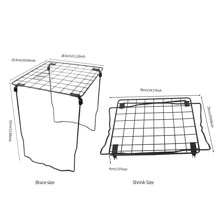 1pc Locker Organizer Shelf, Stackable, Extra Tall, Fits Standard Size School Lockers, Black - Black - View 7