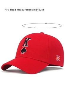 AR Men Letter Embroidered Baseball Cap Casual - Red - View 4