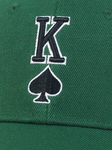 AR Hombres Gorra de béisbol con bordado de letra - Verde - Ver 5