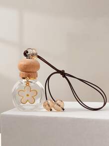 1入組花朵裝飾香水瓶形狀汽車掛飾