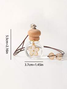 1入組花朵裝飾香水瓶形狀汽車掛飾