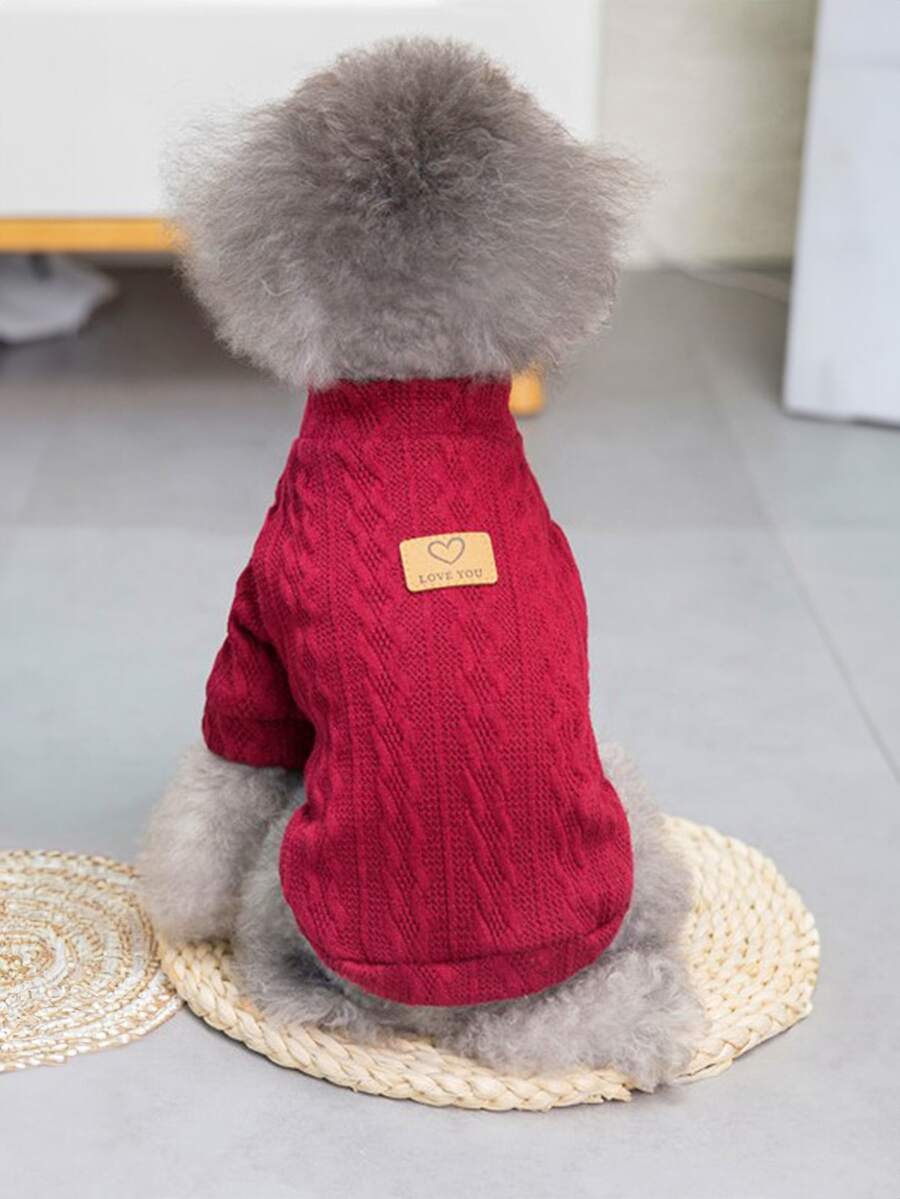 Ropa para mascotas para perros otoño con invierno , pequeño con talla media Jersey de mascota - Burdeos - Ver 1