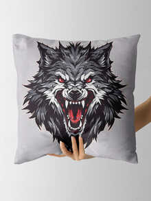 Wolf Pattern Pillowcase - Multicolor - View 2
