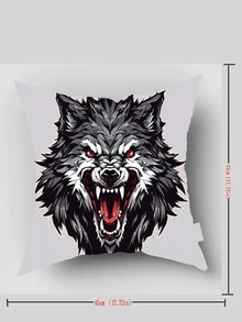 Wolf Pattern Pillowcase - Multicolor - View 3