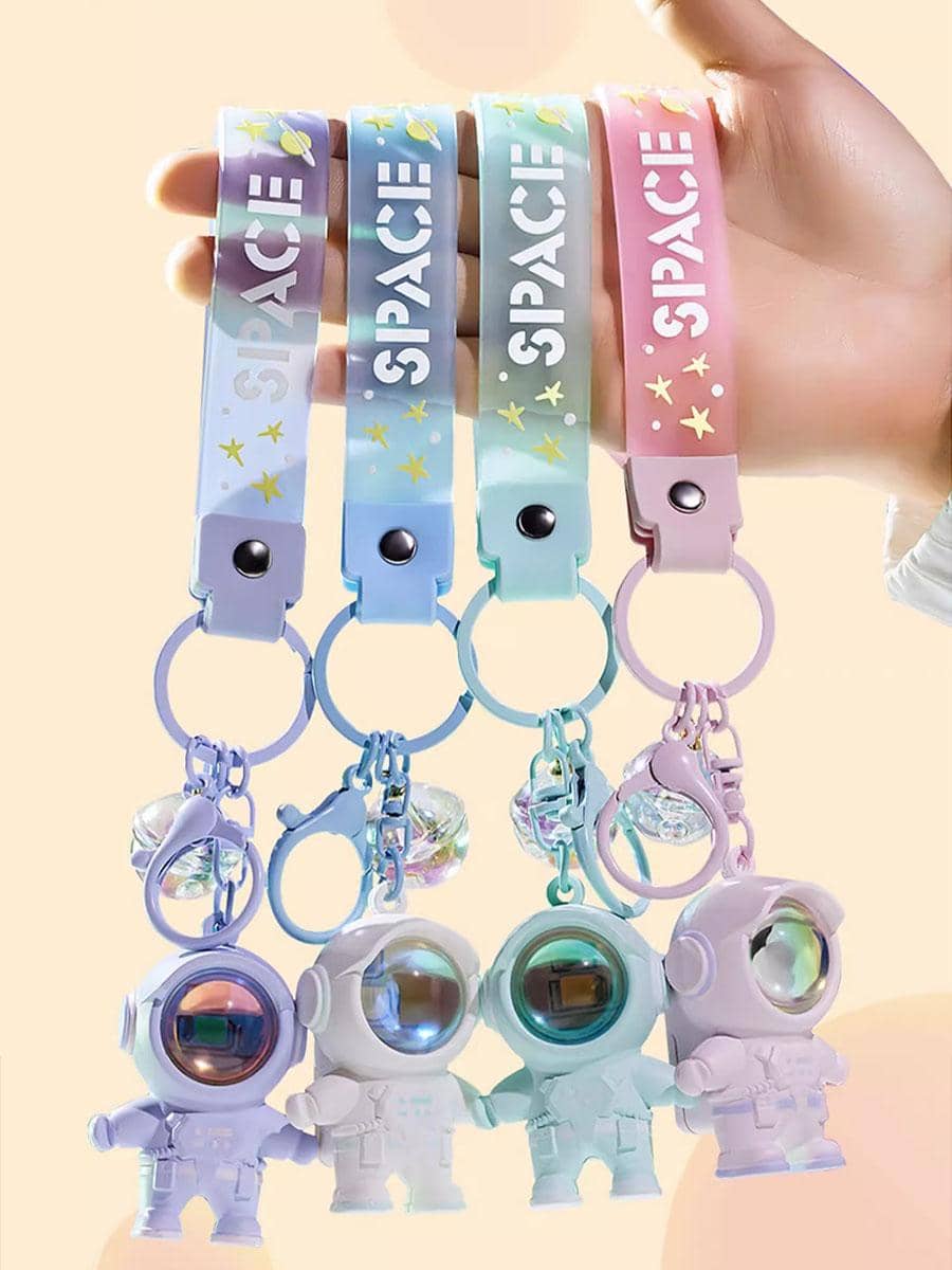 Cute 1pc Astronaut Led Keychain With Camera & Atmosphere Light