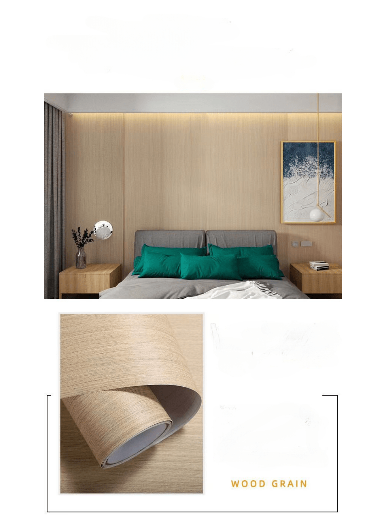 Textured White Contact Paper Peel and Stick Wallpaper, White Wood