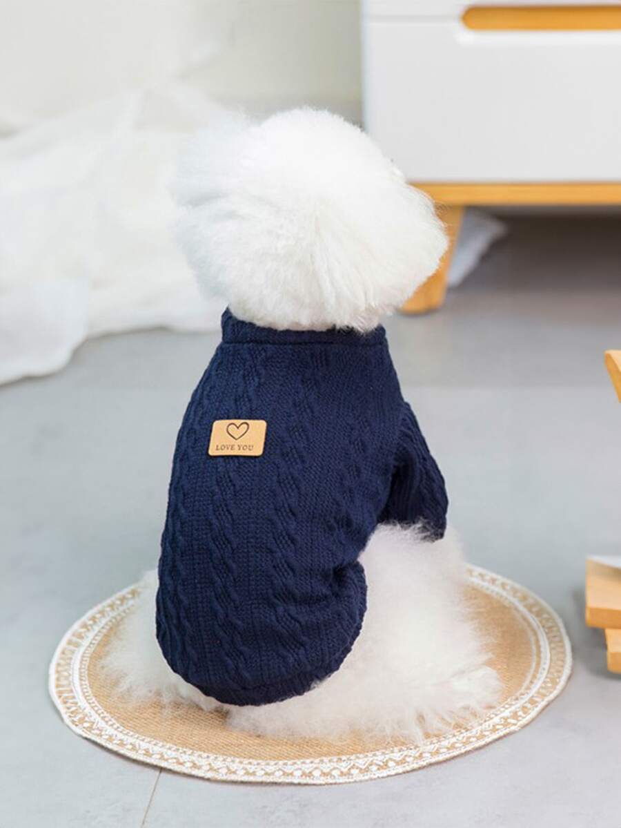 Ropa para mascotas para perros , Jersey para pequeño & medio perros - Azul Marino - Ver 1