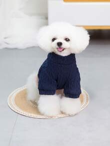 Ropa para mascotas para perros , Jersey para pequeño & medio perros - Azul Marino - Ver 2