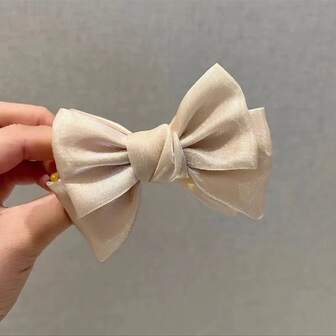 1 pieza Horquilla beige con lazo decorado