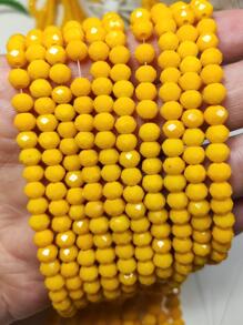 1串陶瓷黄色玻璃珠，尺寸可选：3毫米/4毫米/6毫米/8毫米/10毫米/12毫米，适合制作耳环/手链/脚链/项链，也可用于圣诞树/节日/婚礼/窗户装饰。 - 芥末黃 - 查看 8