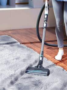 1件浅灰色扎染绒面装饰地毯，柔软舒适，适用于客厅、卧室、女孩房，不掉毛长毛地毯