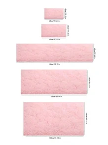 1件浅灰色扎染绒面装饰地毯，柔软舒适，适用于客厅、卧室、女孩房，不掉毛长毛地毯