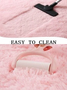 1件浅灰色扎染绒面装饰地毯，柔软舒适，适用于客厅、卧室、女孩房，不掉毛长毛地毯