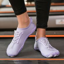 para niños playa Zapatos Zapatillas de agua secado rápido anti deslizante nadar Zapatos para actividades al aire libre , gimnasia , Comba , correr - Púrpura polvoriento - Ver 3