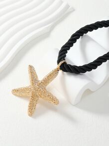 1 Miếng Đúng mốt Hợp kim Sao biển Vòng cổ mặt dây chuyền Thích hợp Đối với phụ nữ - màu đen - Xem 3