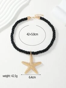 1 Miếng Đúng mốt Hợp kim Sao biển Vòng cổ mặt dây chuyền Thích hợp Đối với phụ nữ - màu đen - Xem 5