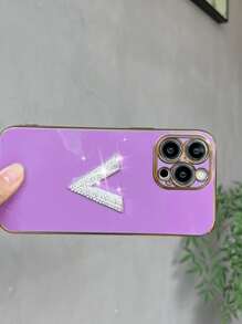 Mạ Đồ trang trí Rhinestone Đồ họa Chữ cái Ốp lưng & bao da điện thoại - Màu tím - Xem 5