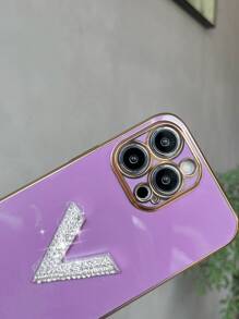 Mạ Đồ trang trí Rhinestone Đồ họa Chữ cái Ốp lưng & bao da điện thoại - Màu tím - Xem 3